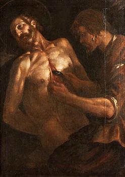 362A. Caravaggio (Michelangelo Merisi da Caravaggio) Follower of, The martyrdom of St Bartolomeo.