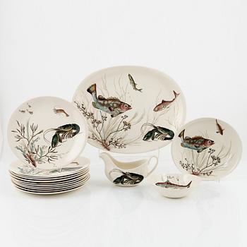 A 15 pcs 'Fish' dinner service, Johnson Bros.