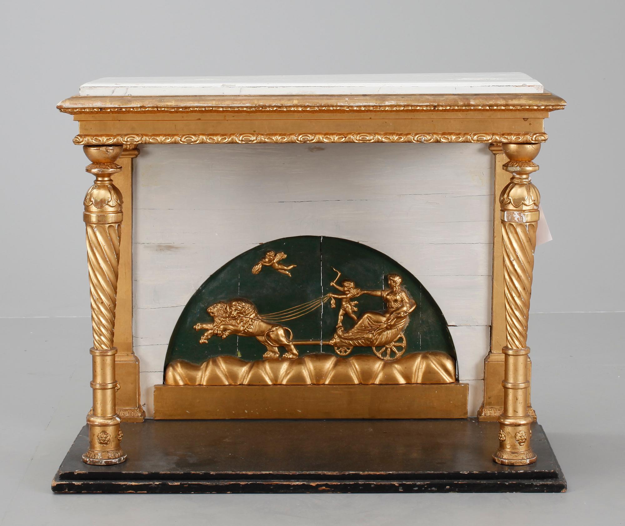 KONSOLBORD, Karl Johan, Bergs Spegelfabrik, Göteborg, 1833.