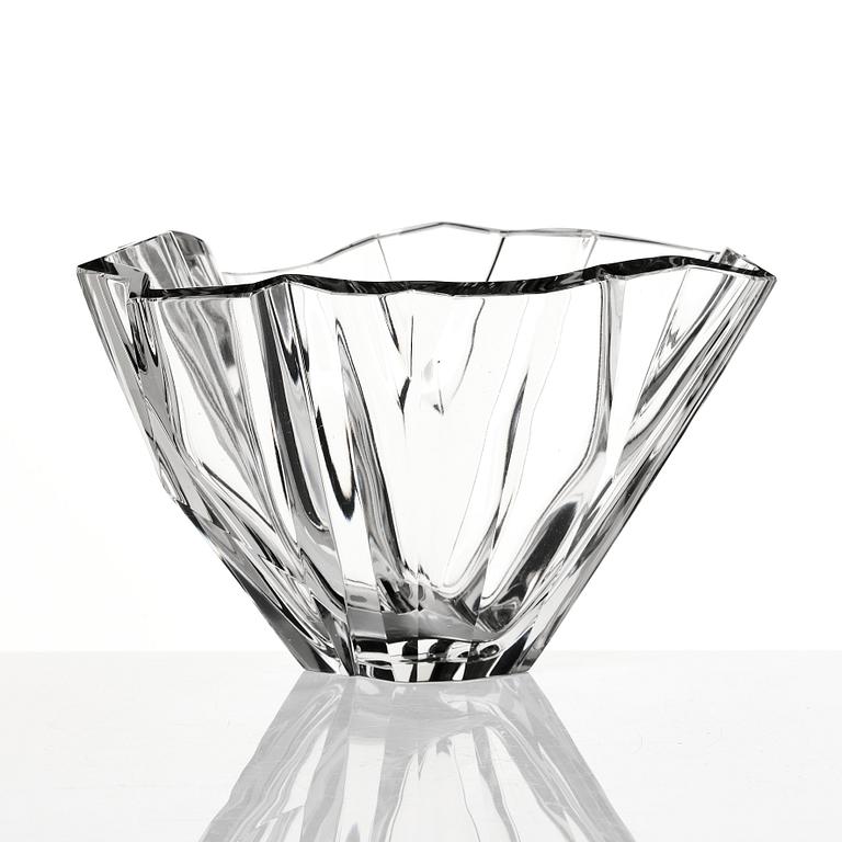 Tapio Wirkkala, a 'Jäävuori' (iceberg) crystal bowl / art object, Iittala, Finland, 1950-60s, model 3827.