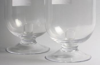 STORMLYKTOR, glas, ett par. 1990-tal.