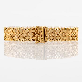 Armband, 18K guld, x-länk.