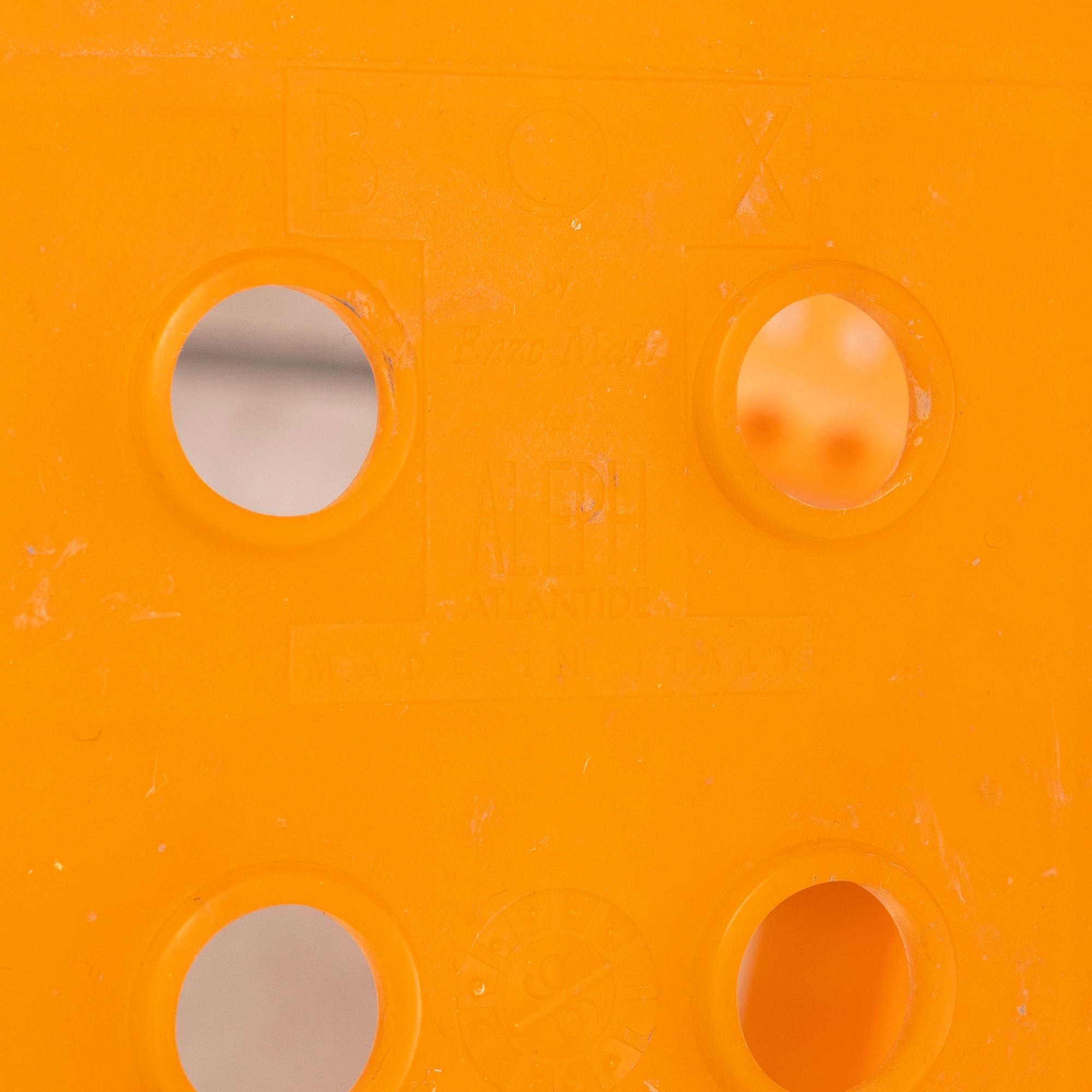 Enzo Mari, stolar, 4 st, "Box chair", Anonima Castelli, Italien, 1990-tal.