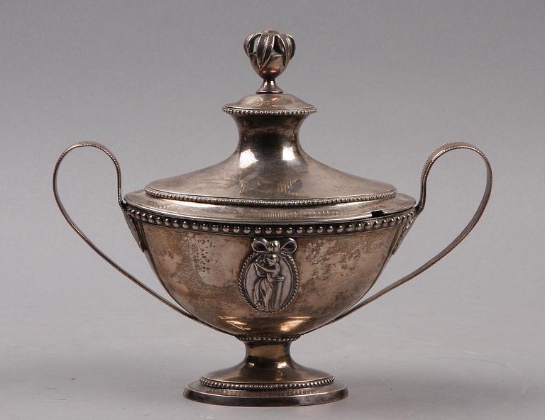 SOCKERSKÅL, silver, gustaviansk, Anders Brandt, Norrköping 1788.