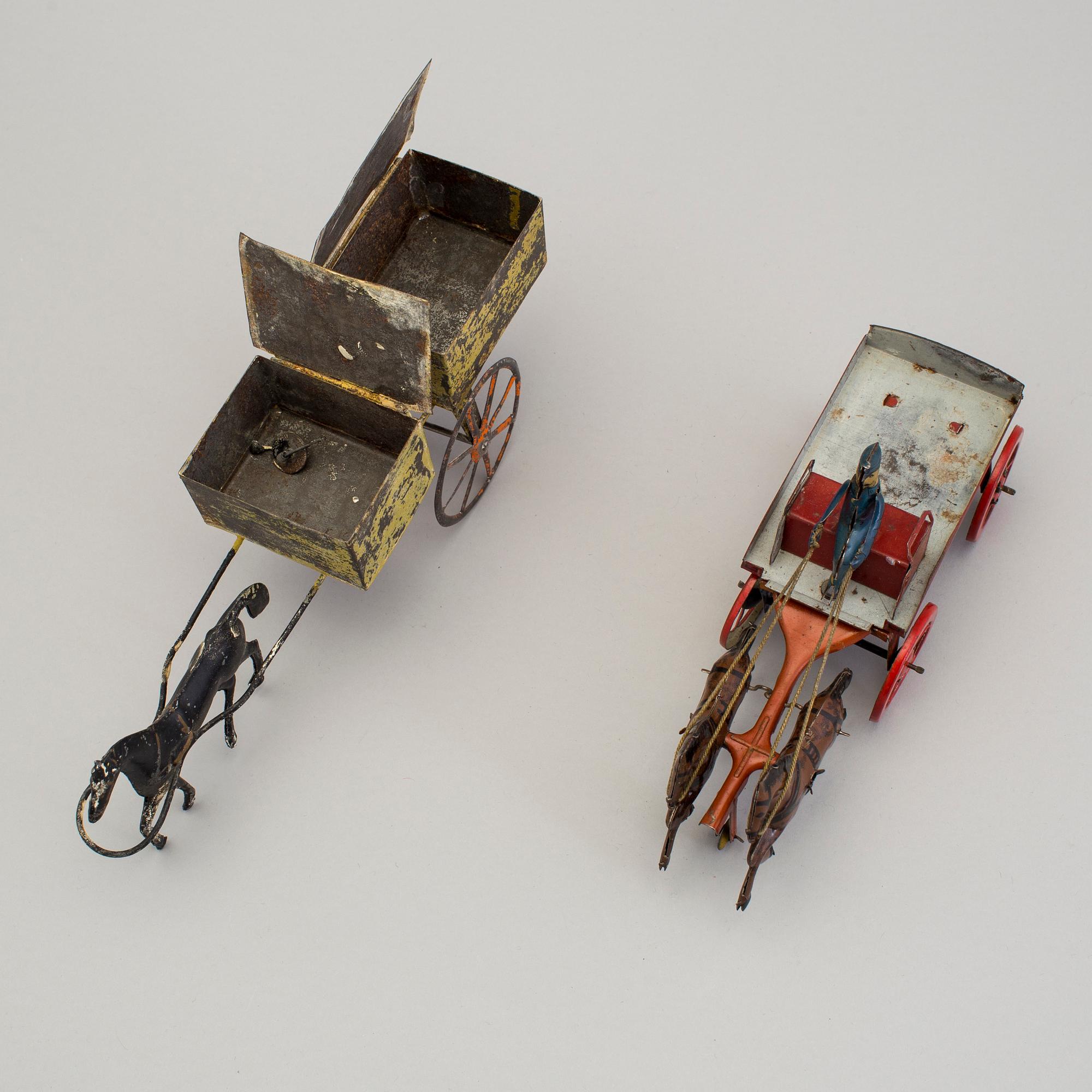 Two horse carriges one by Whitanco England, 19/20th century.