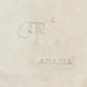 Gerda Thesleff, bowl, stoneware, signed GT Arabia.