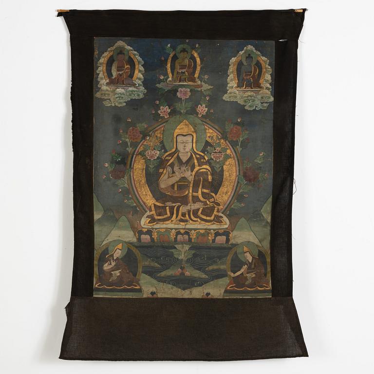 A Tibetan Llama Buddha Thangka, 19th century/around 1900.