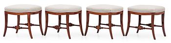 475. Four Swedish Empire stools.