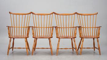 KARMSTOLAR, 4 st, s k, Windsor, Gemla, 1900-tal.