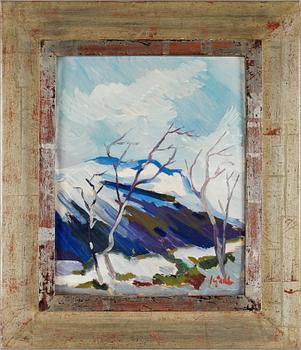 TORD och KJELL LEANDER-ENGSTRÖM, 4 st, olja på pannå.