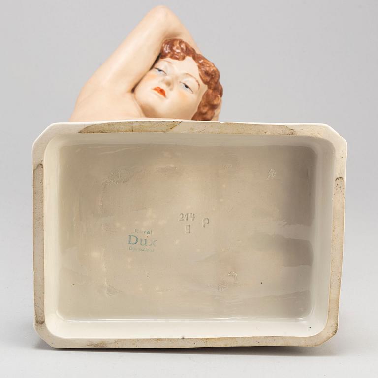 ELLY STROHBACH-KÖNIG, a porcelain sculpture, Royal Dux mid 20th century.