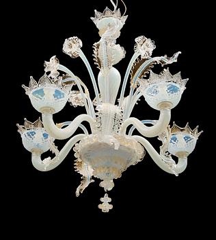 LJUSKRONA, venetiansk stil, Italien, 1900-talets mitt. Höjd ca 60 cm.