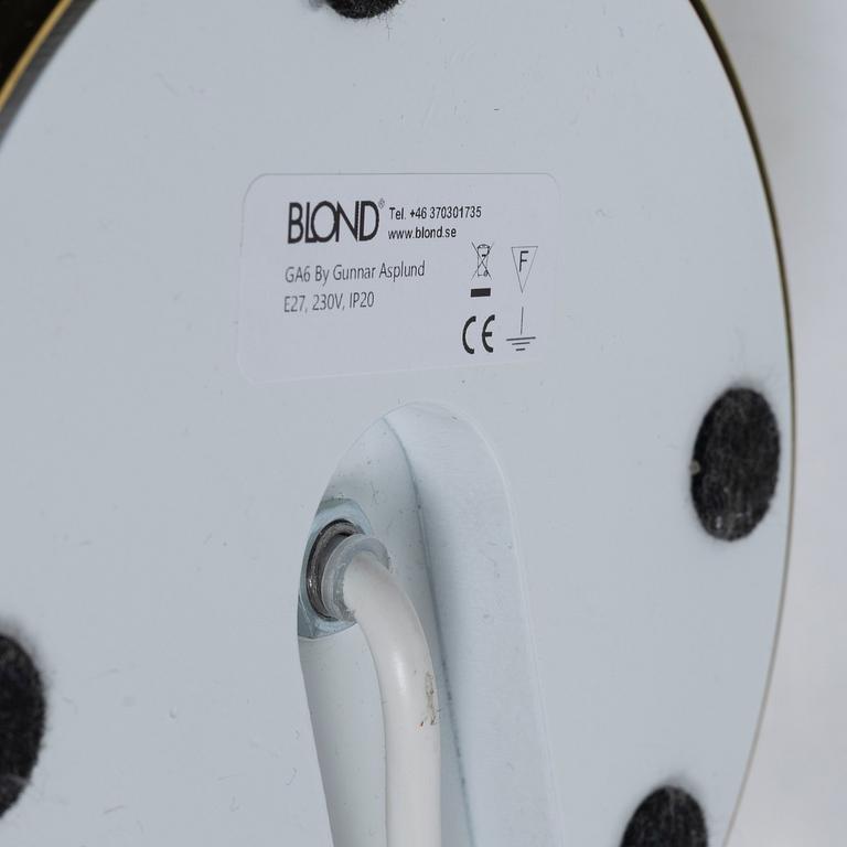 Gunnar Asplund, bordslampa, "GA6", Blond Belysning AB, 2000-tal.