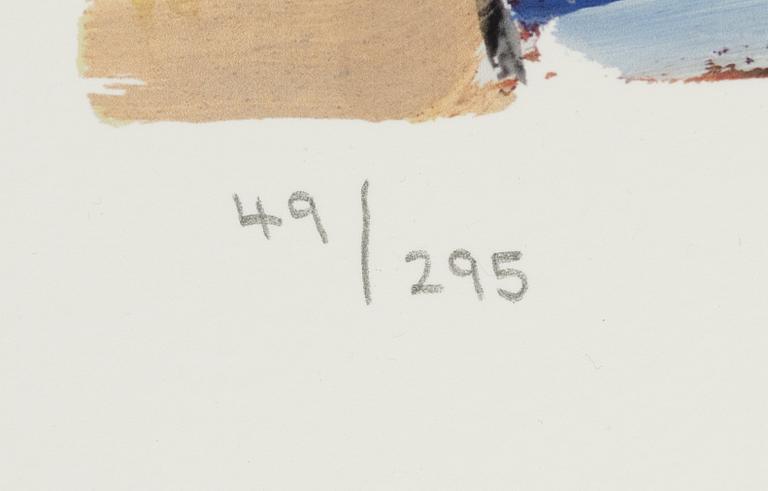 Bob Dylan, giclée, signerad och numrerad 49/295.