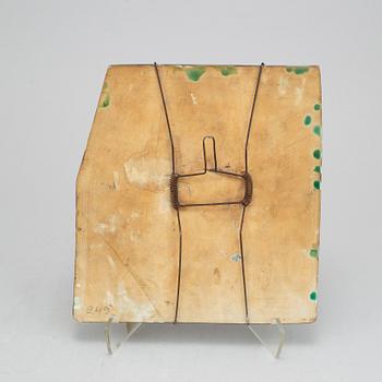 Rut Bryk, a stoneware wall plaque, signed Bryk.