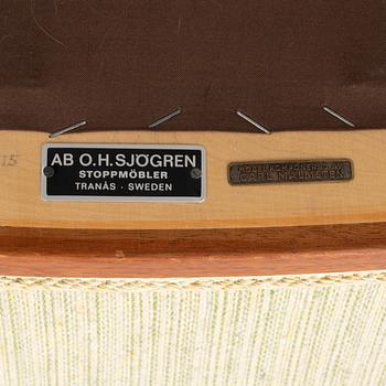 Carl Malmsten, a 'Vår Fru' armchair, AB O.H. Sjögren Stoppmöbler, Tranås.