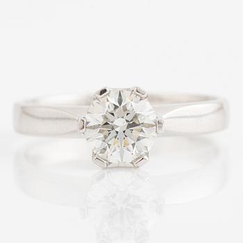 Ring, Schalins, 18K white gold with brilliant-cut diamond and accompanying report IGI.