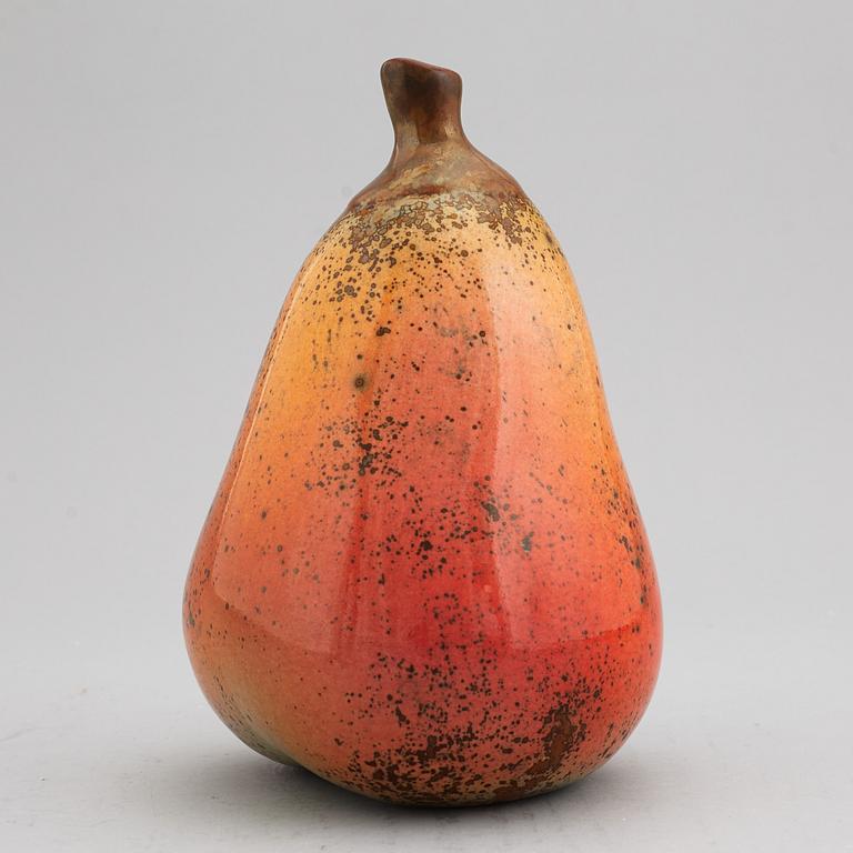 HANS HEDBERG, a faience sculpture of a pear, Biot, France.