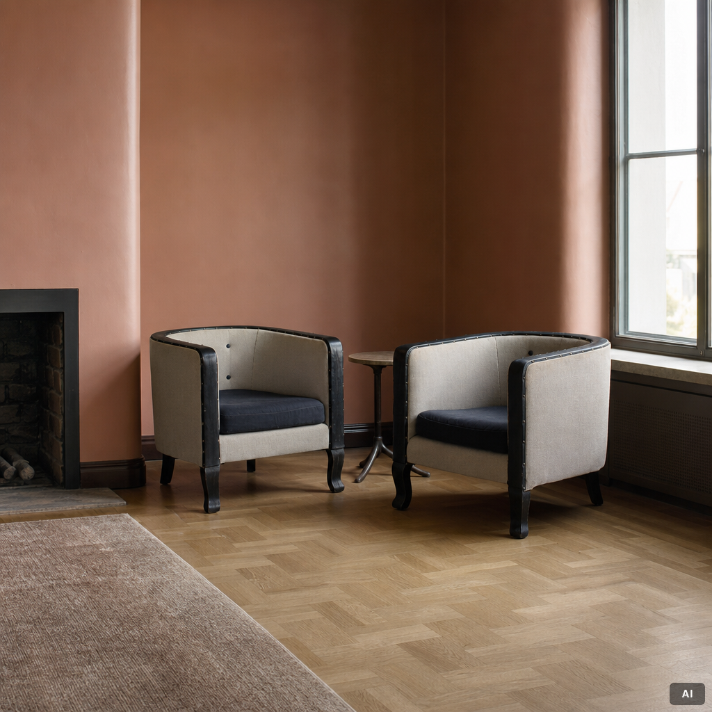 A pair of armchairs, first half of the 20th century.