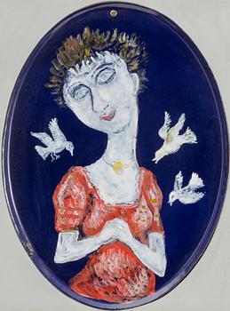 Olle Nordberg, Kvinna med duvor.