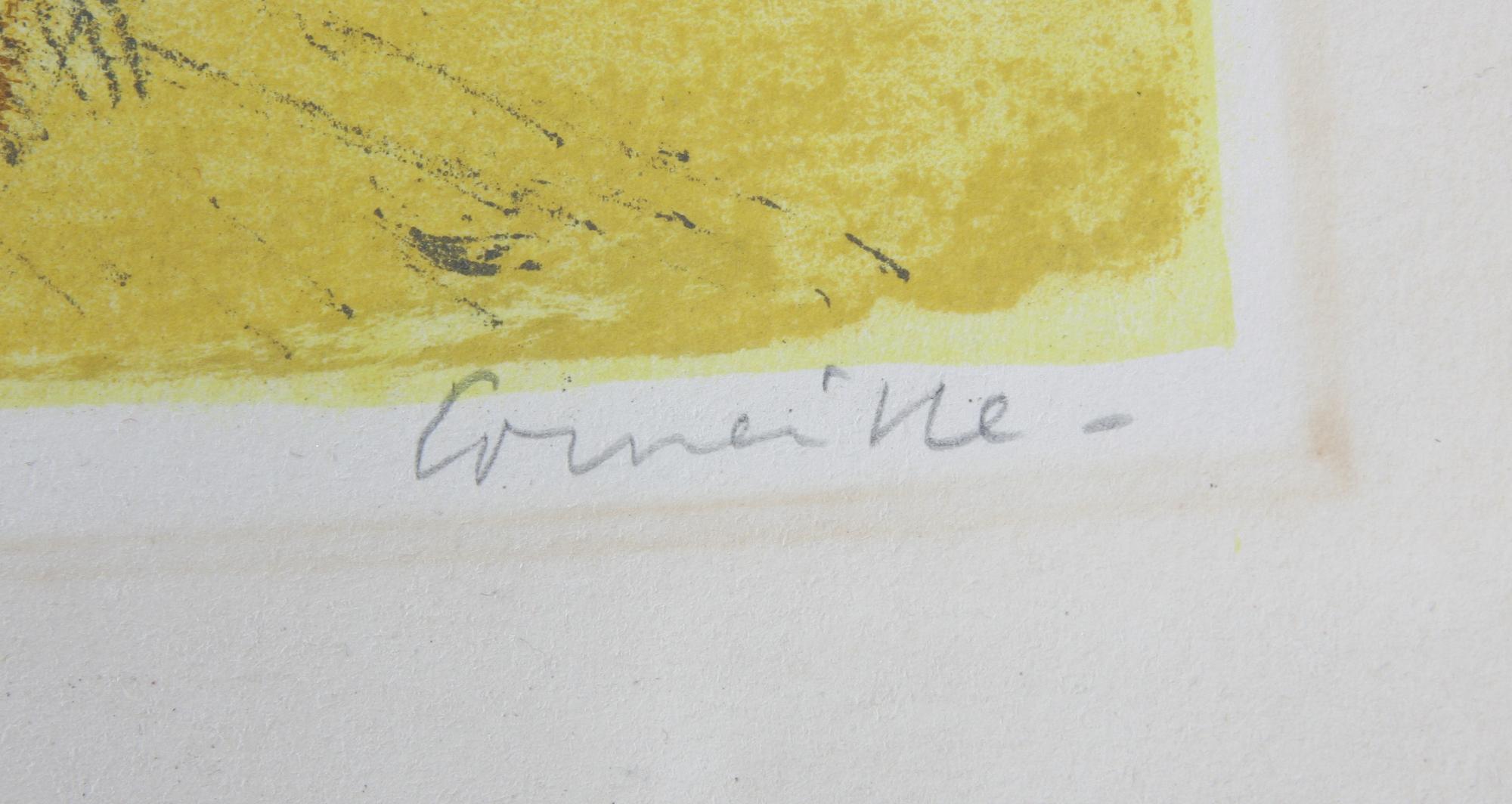 CORNEILLE, BEVERLOO, litografi, sign, e.a, etikettsmärkt a tergo 1958.