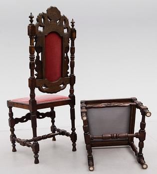 STOLAR, 1 par, barockstil, 1900-talets första hälft.