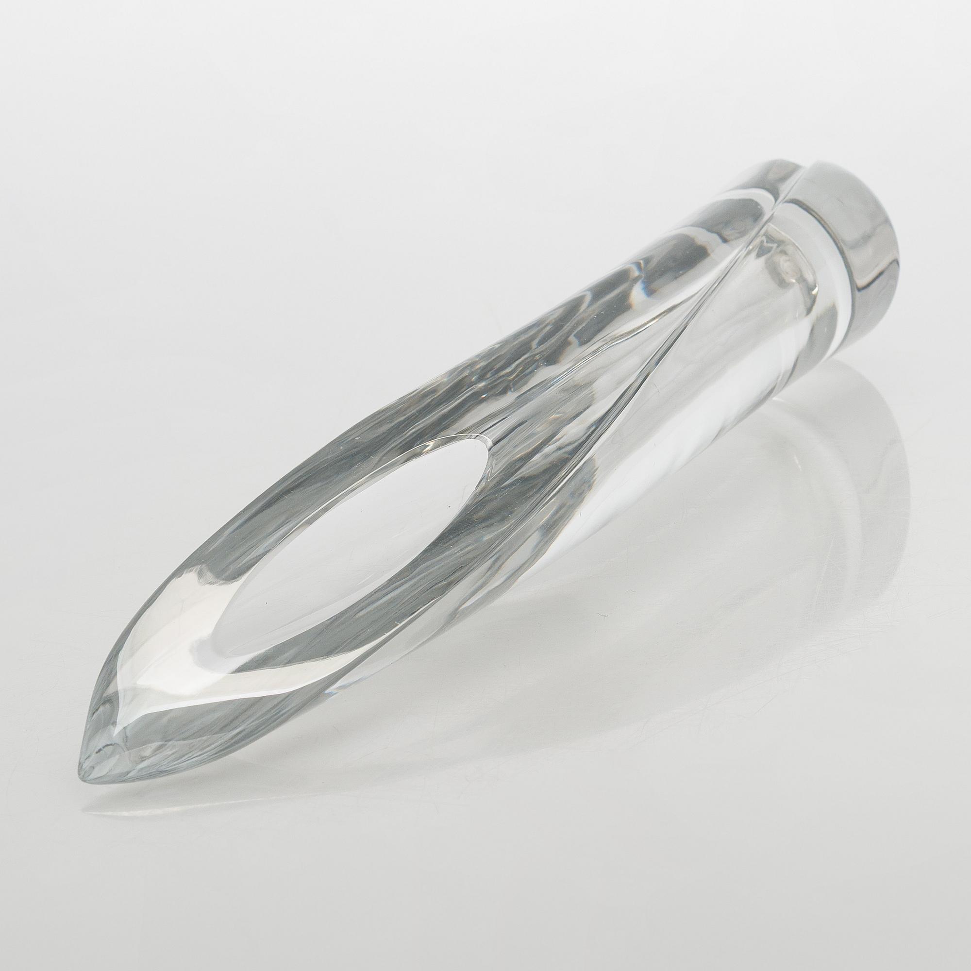 Aimo Okkolin, konstglas, , "Svärdslilja", signerad Riihimäen Lasi  Oy, Aimo Okkolin, Riihimäen Lasi Oy.