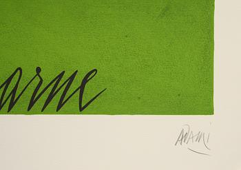 VALERIO ADAMI, färglitografi, HC, sign.