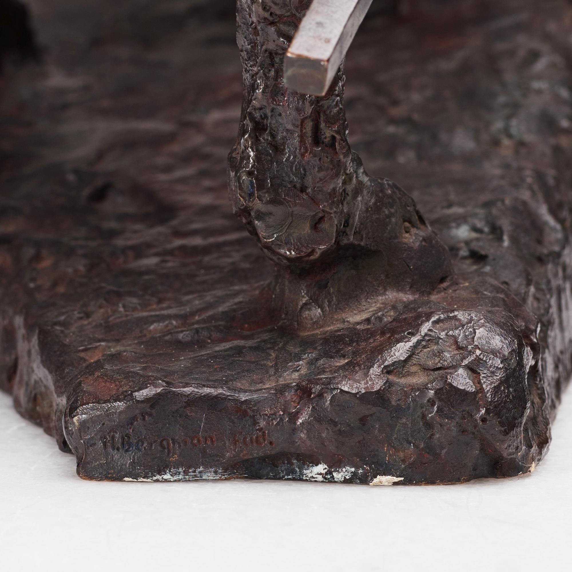 ASMUND ARLE, bronsskulptur, signerad Asmund Arle.