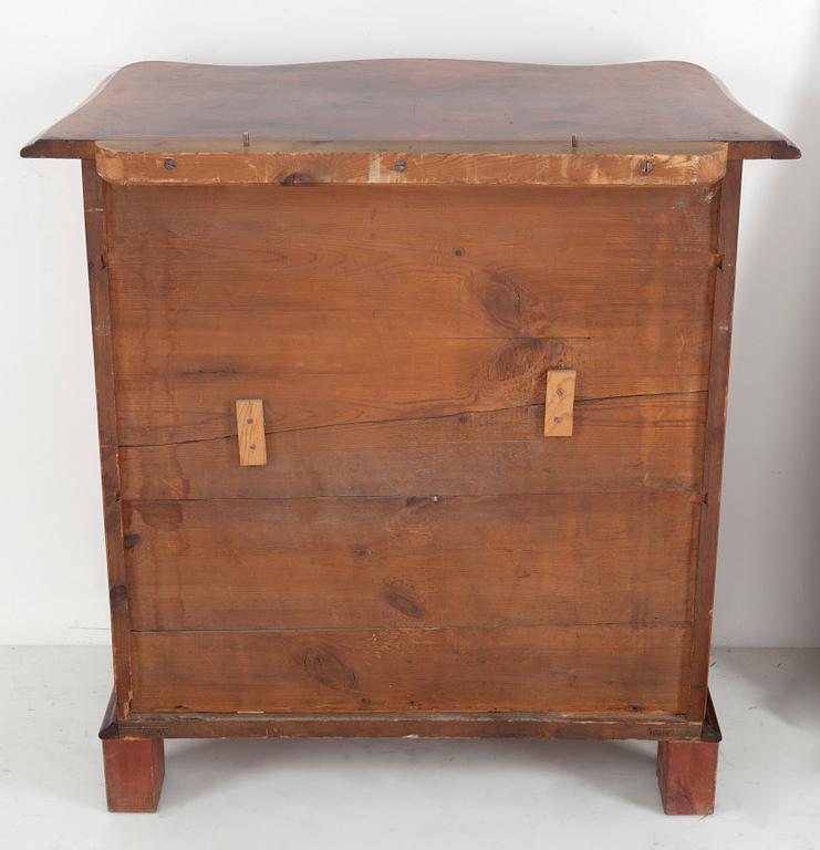 A CUPBOARD AND MIRROR, neo-rococo, second half of the 19th century.