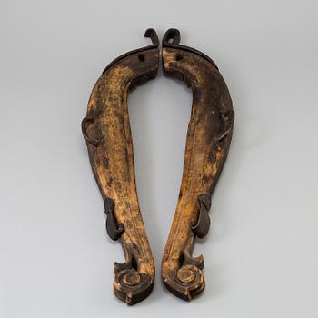 An 18th century wooden harness.