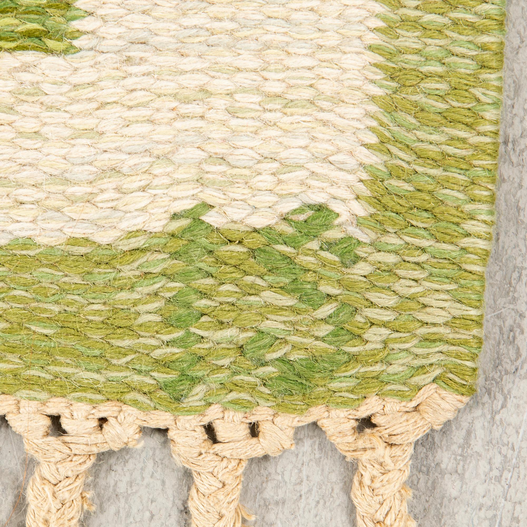 Ingegerd Silow, Matta rölakan signerad ca 203x139 cm.