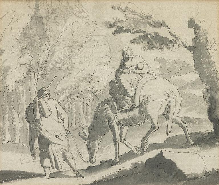 Louis Masreliez, attributed to, The Flight into Egypt.