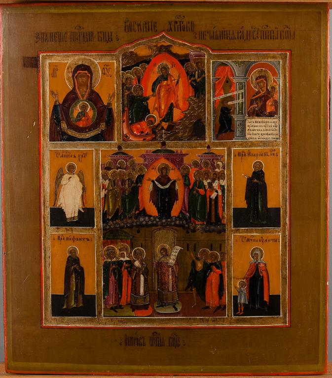 IKON, Ryssland, 1850-tal, tempera på pannå.