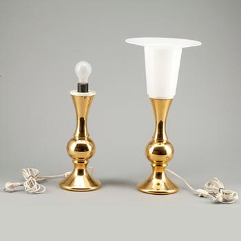 BORDSLAMPOR, ett par, Luxus, 1970-tal.
