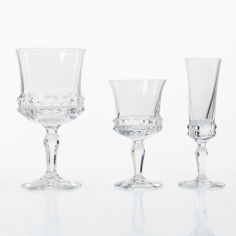 Ingeborg Lundin, glasservis, 63 st, "Silvia", Orrefors.