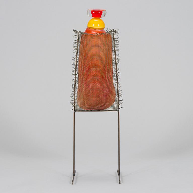 Markku Salo,  a glass sculpture, signed Markku Salo Nuutajärvi Notsjö 1991.