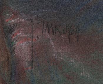 JUKKA SAARINEN, pastell, signerad.