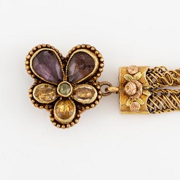 Two bracelets 18K gold, G&L (Giron and Lönngren), Stockholm 1824.