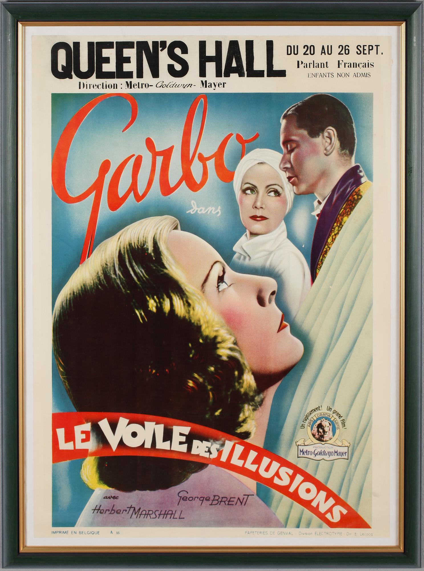 FILMAFFISCH, litografiskt tryck, "The painted veil".
