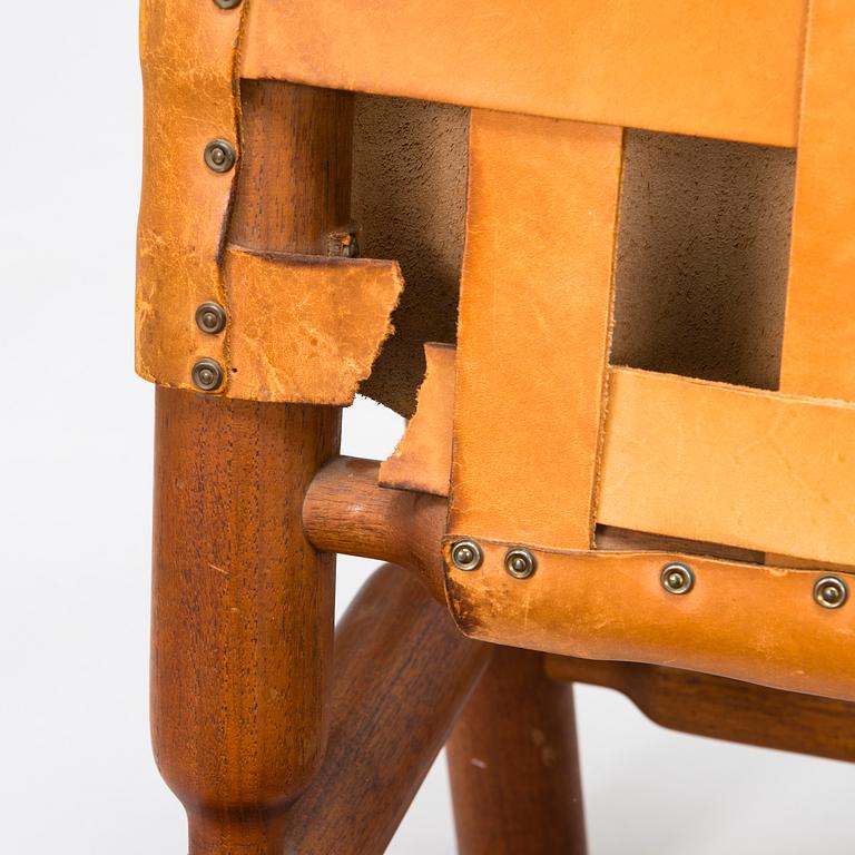 ILMARI TAPIOVAARA, a pair of mid-20th-Century armchairs and a stool for La Permanente Mobili Cantù, Italy.
