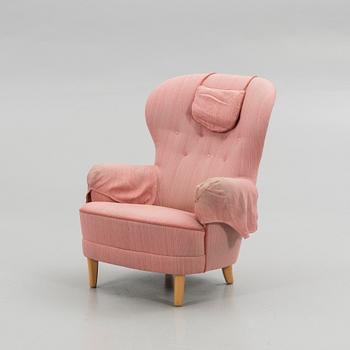 Carl Malmsten, Armchair with footstool, "The Giant Toad", second half of the 20th century.