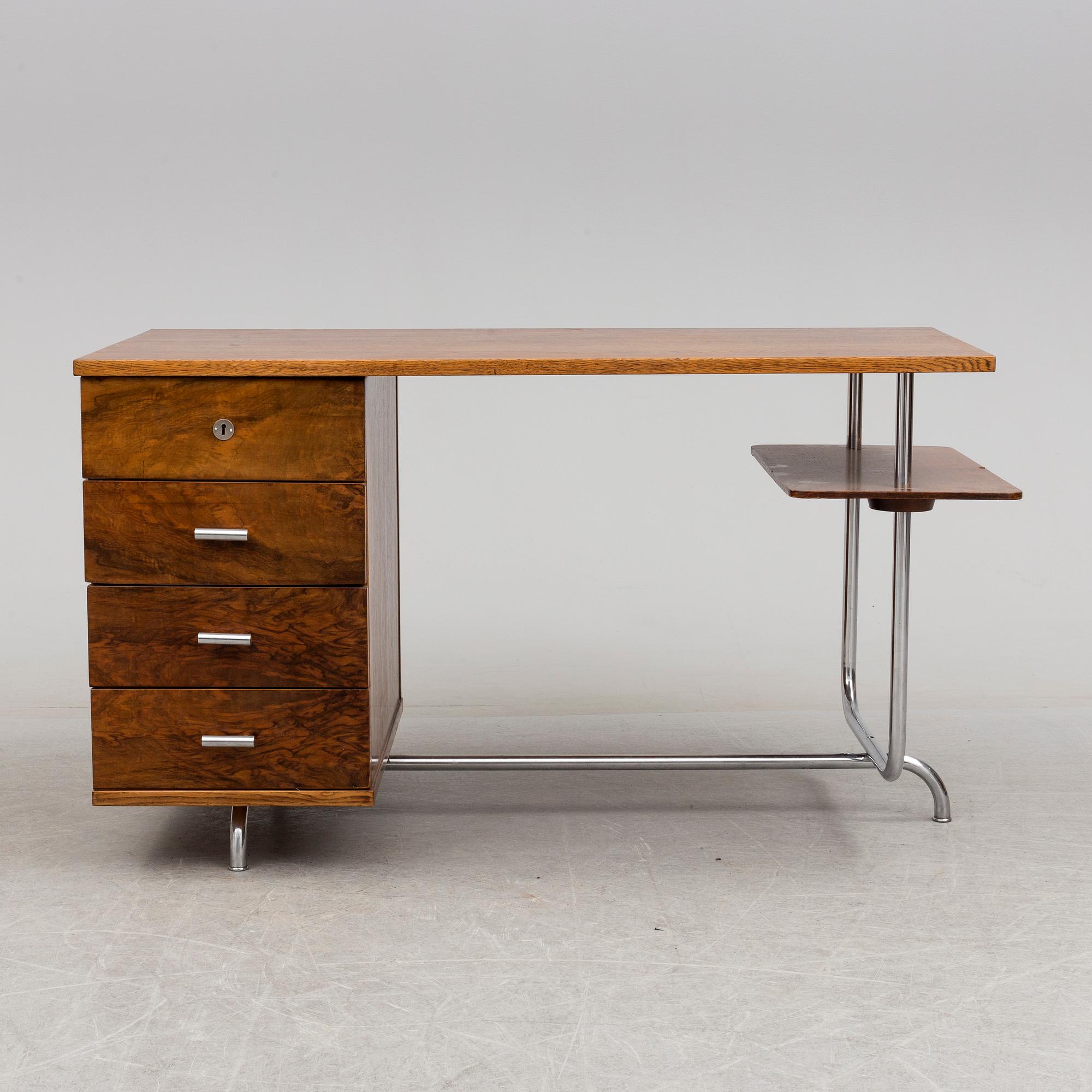 JINDRICH HALABALA, skrivbord samt MART STAM, stol, 1930-tal.