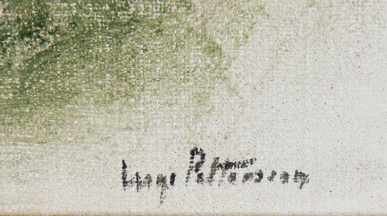 Inge Pettersson, triptych, oil on canvas, signed.