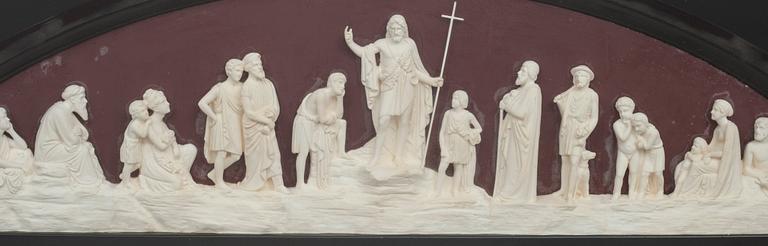 VÄGGRELIEF, gips, 1800-talets slut.