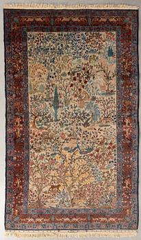 Rug Sarouk semi-antique/antique signed and dated 1941 approx. 275x170 cm.