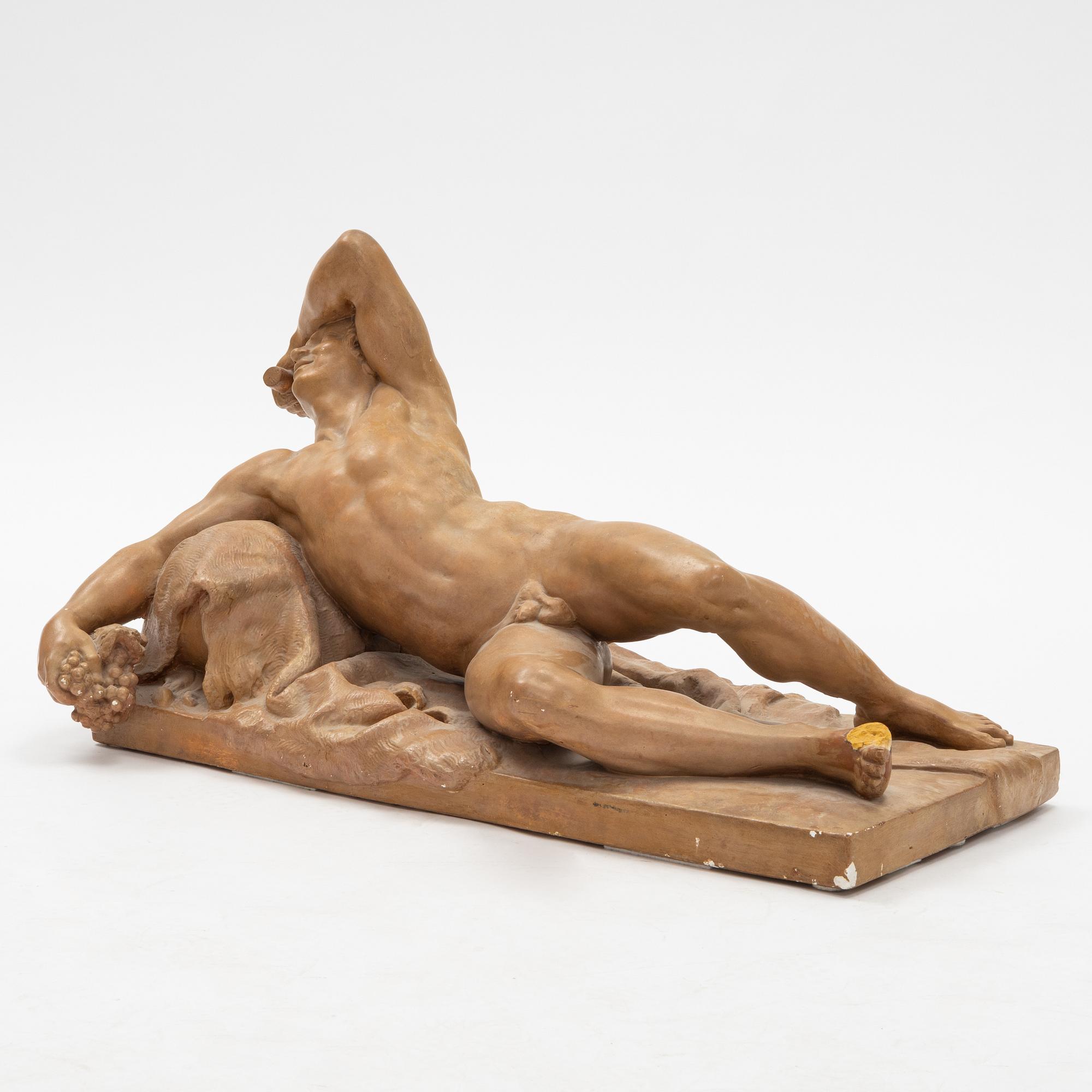 Johan Tobias Sergel, efter. Skulptur, patinerad gips.