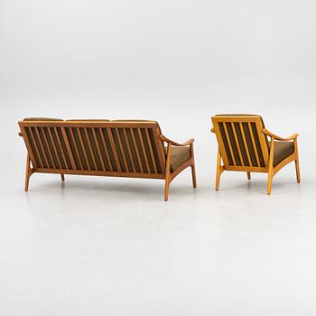 A sofa and armchair, Bejra Möbel, Sweden, 1960's.