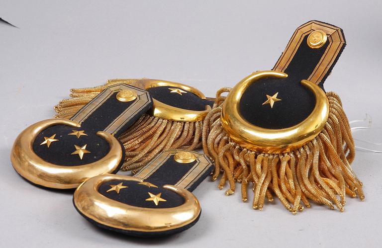 EPÅLETTER, 2 par, Sverige 1800/1900-tal.