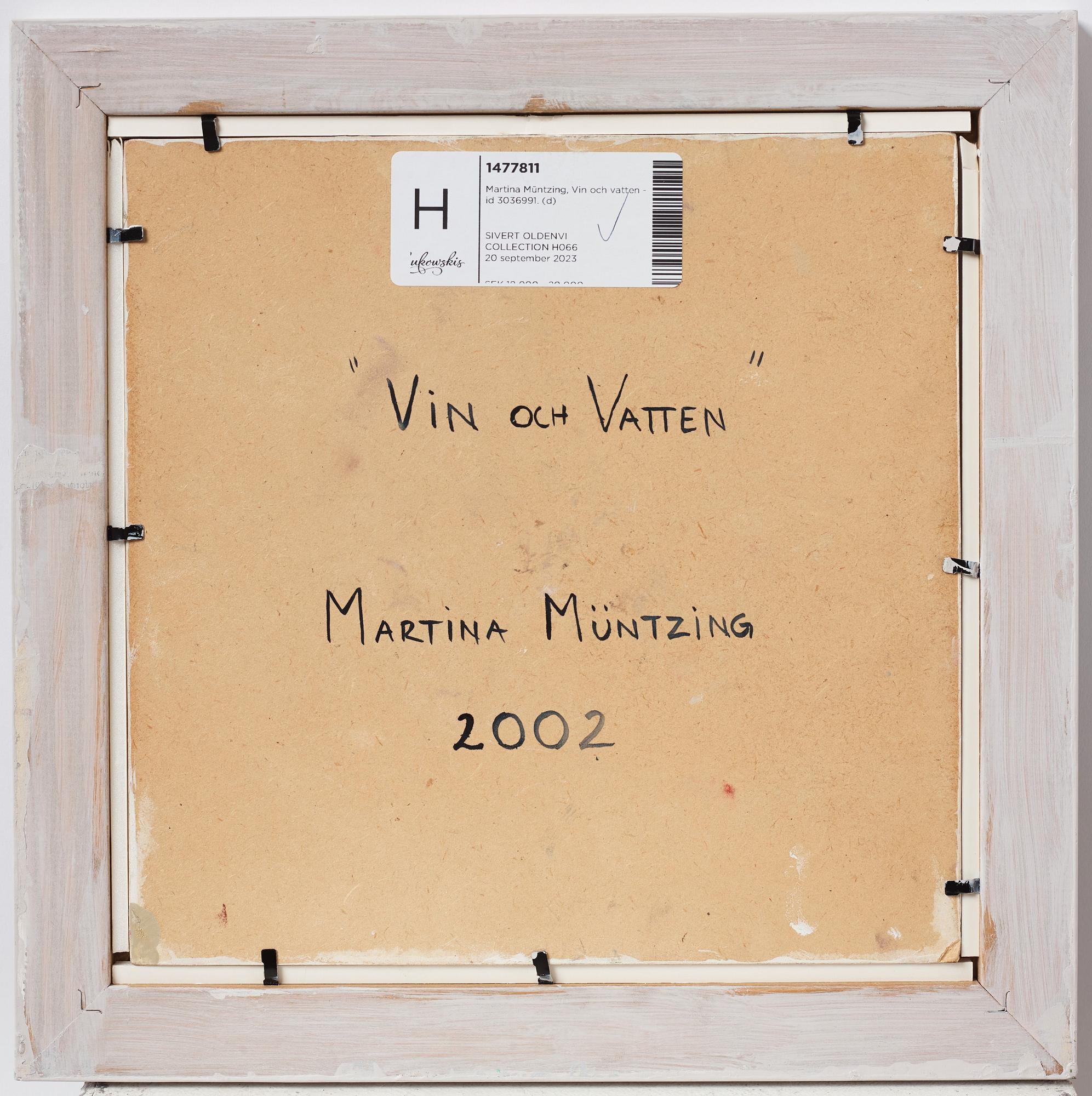 Martina Müntzing, "Vin och vatten".